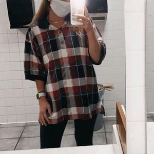 Plaid Oversized Men’s Polo